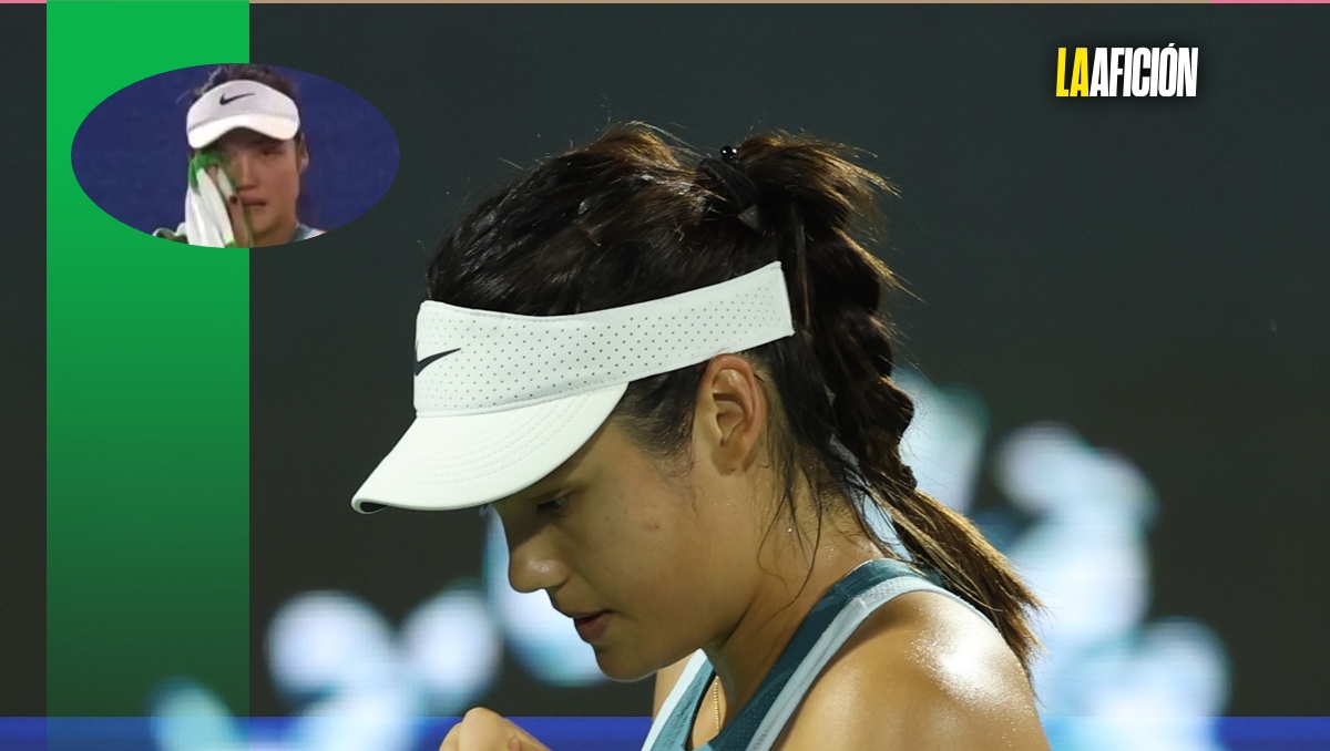 Emma Raducanu se quiebra en pleno partido del Dubai Duty Free al identificar a su agresor en la grada (EFE)