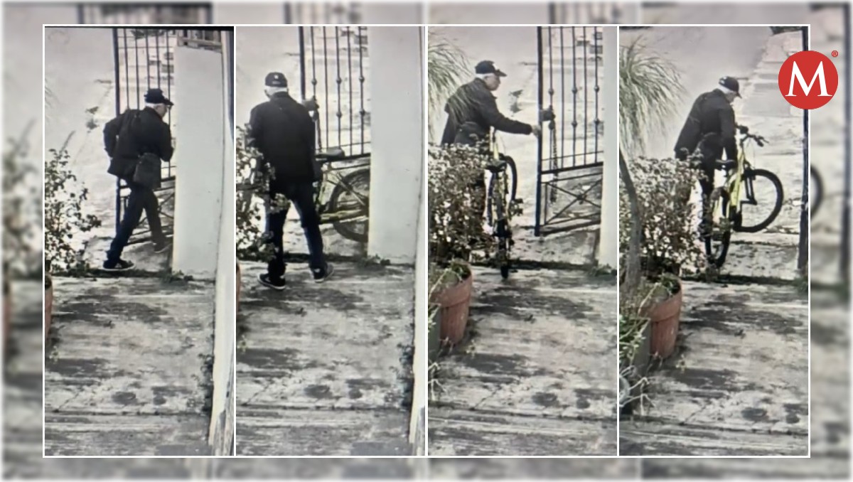Adulto mayor roba bici de una casa en Ciudad Madero