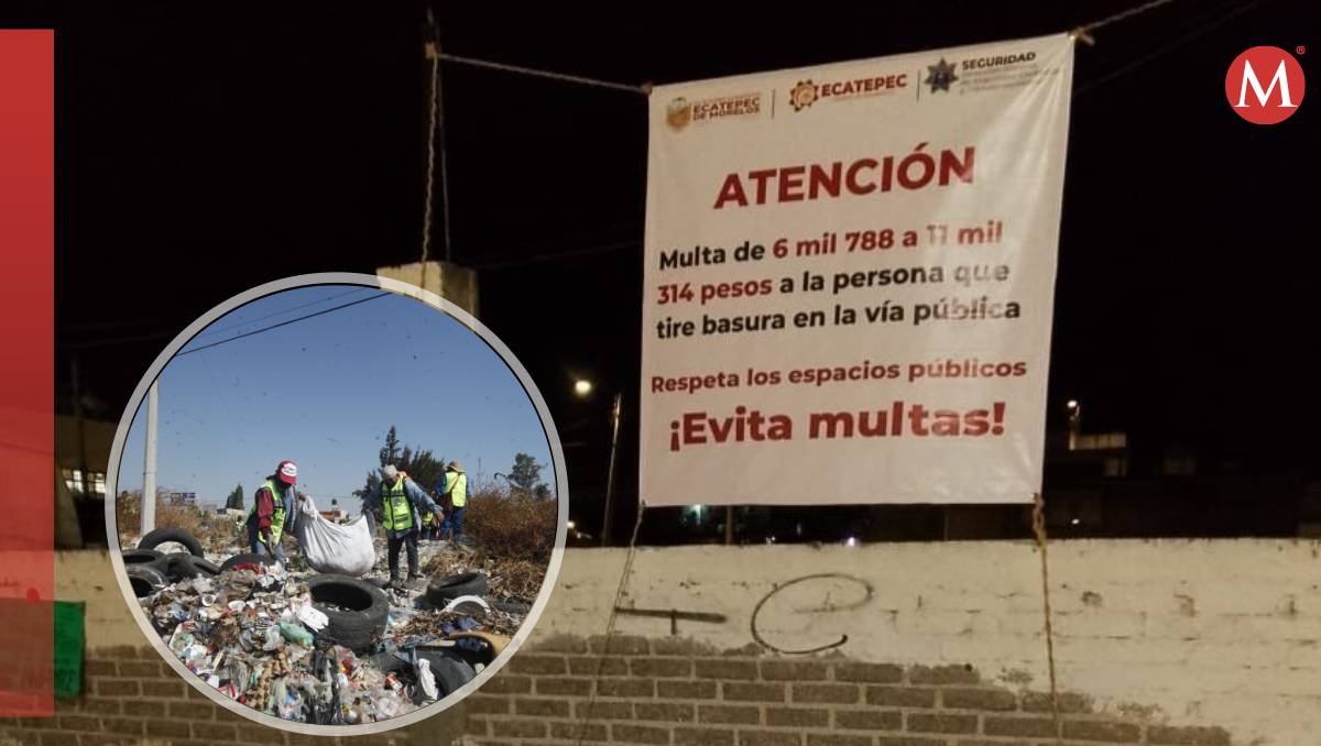 Hasta 11 mil pesos por tirar basura en este municipio de Edomex.| Foto: Juan Camacho
