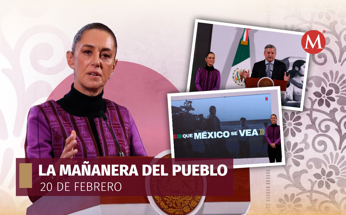 La presidenta Claudia Sheinbaum en La Mañanera del Pueblo desde Palacio Nacional. | Ariana Pérez