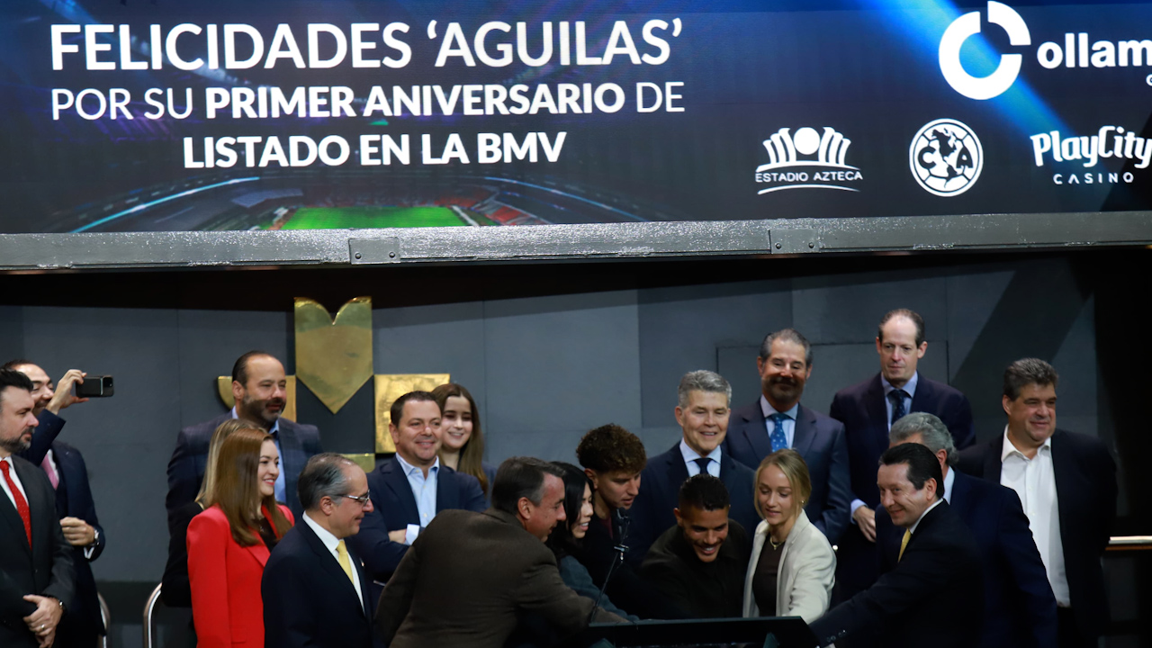 Club América celebra un año en la Bolsa Mexicana de Valores