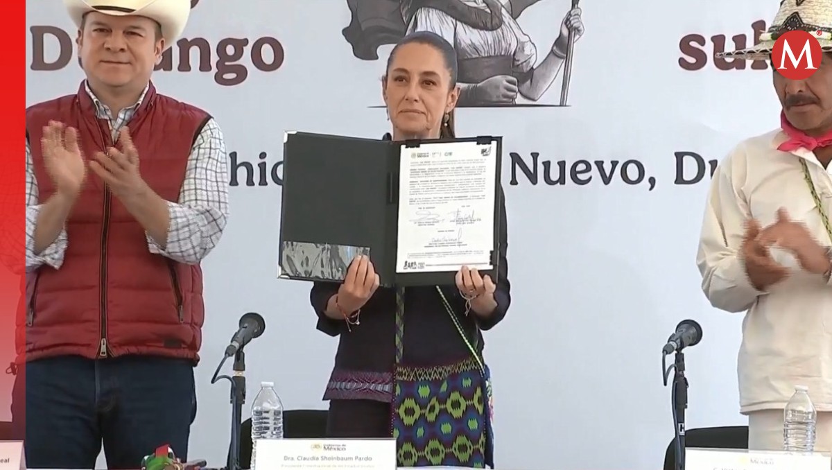 La presidenta Claudia Sheinbaum Pardo firmó el convenio para la electrificación (Especial)
