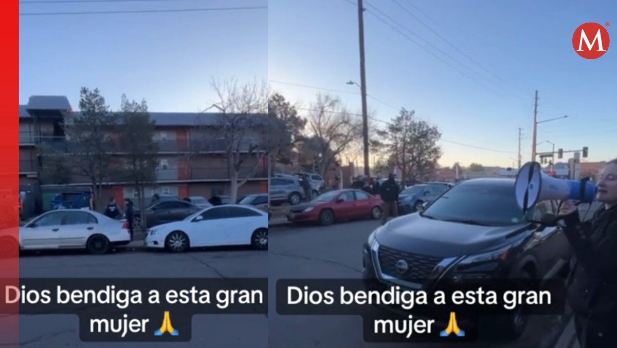 Mujer alerta a migrantes durante una redada de deportaciones en EU. | TikTok @claudethcanales
