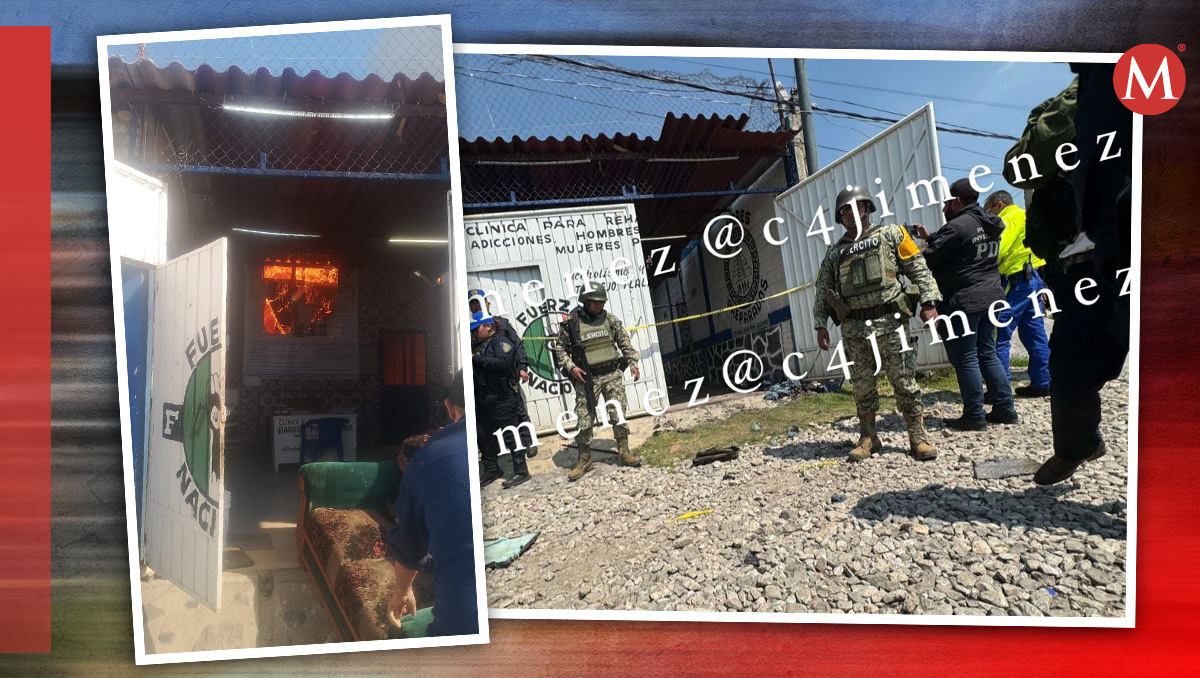 El incendio se registró en el centro de rehabilitación "Hombres Preparados". Foto: (Especial) Diseño: (Milenio)