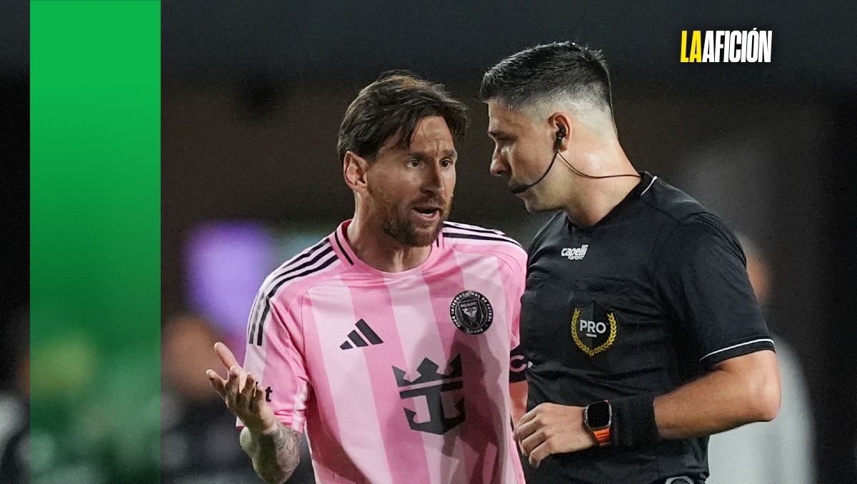 Leo Messi explota contra el árbitro en partido del Inter de Miami (AP)