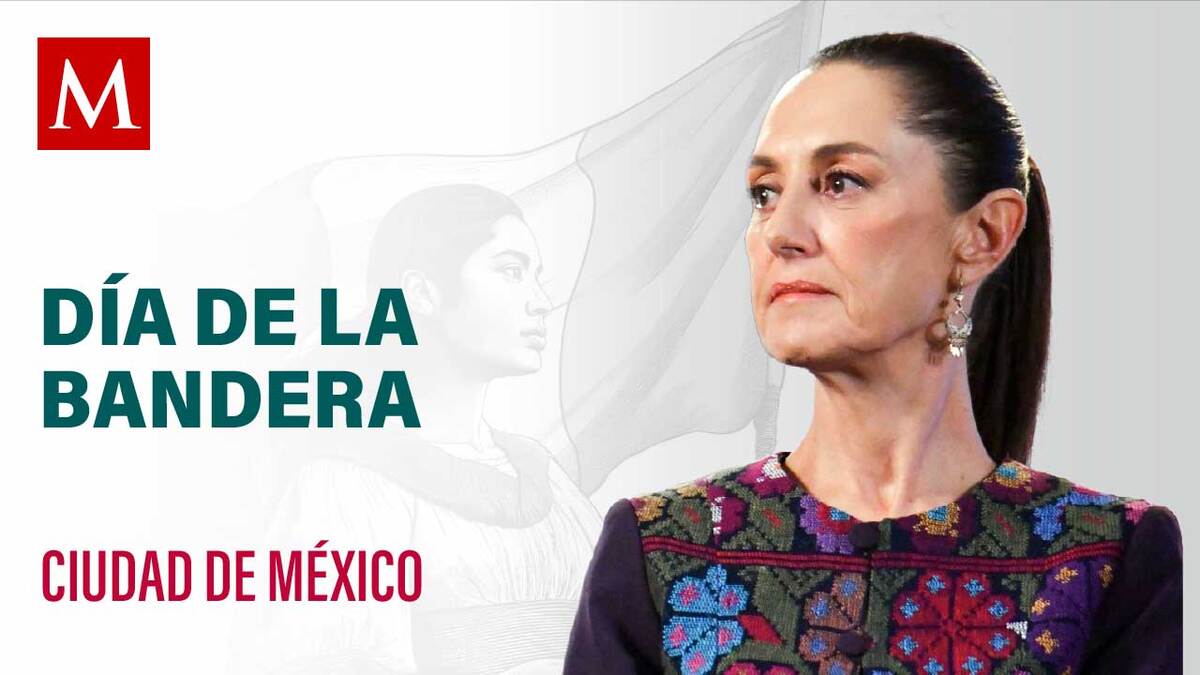 Sheinbaum conmemora el Día de la Bandera desde la CdMx