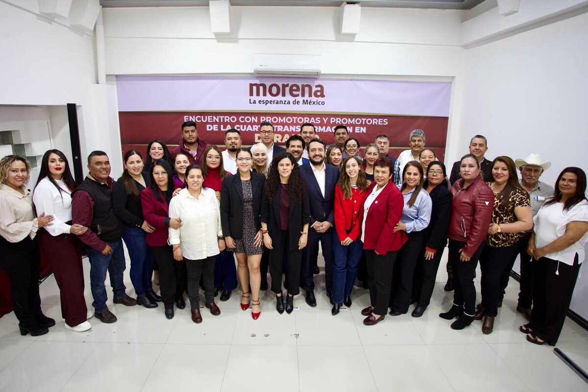 Luisa María Alcalde aseguró que muy pronto "la transformación se consolidará" en Durango. | X