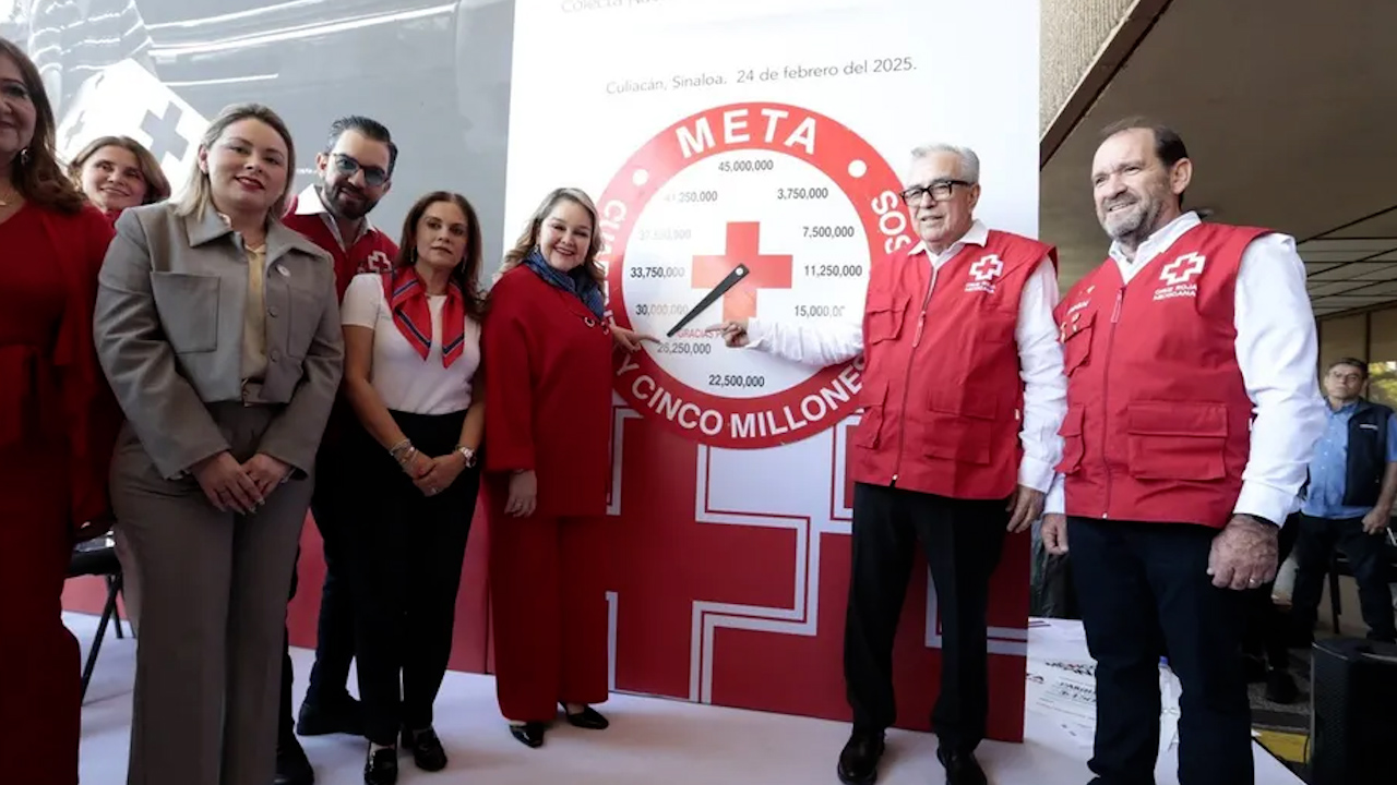 Rocha Moya inicia colecta de Cruz Roja con lema ‘México Dona’