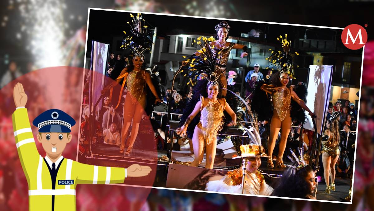 Cierre de calles por recorridos de Carnaval en zona sur de Tamaulipas.