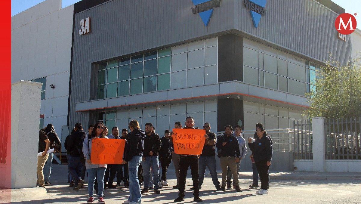 Empleados de Vishay en Gómez Palacio realizan paro de labores (Rolando Riestra)