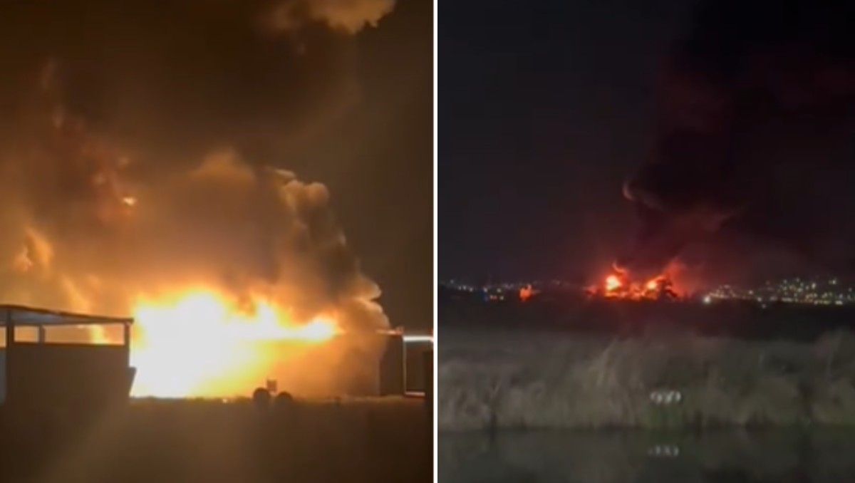 Explosión y llamas arrasan con bodega huachicolera en Metepec, Hidalgo