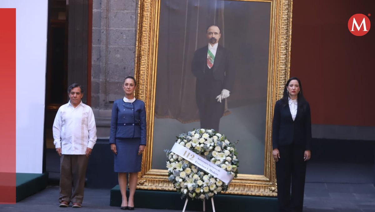 Realizan guardia de honor por aniversario luctuoso de Francisco I. Madero en Palacio Nacional | Jesús Quintanar