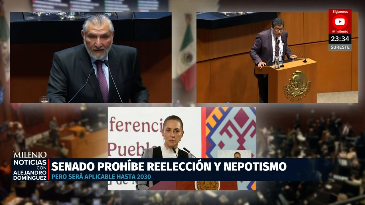 Senado aprueba reformas constitucionales de Sheinbaum contra reelección y nepotismo