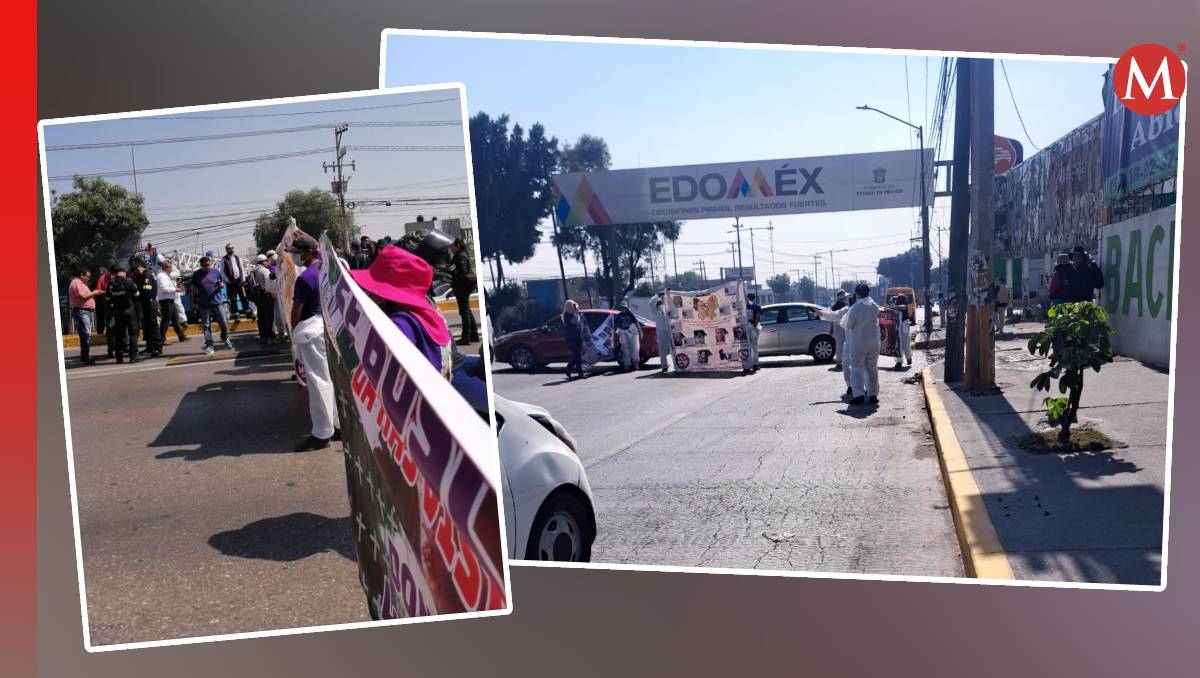 Madres buscadoras bloquean la vía López Portillo, a la altura del DIF de Ecatepec. Foto: (Especial)