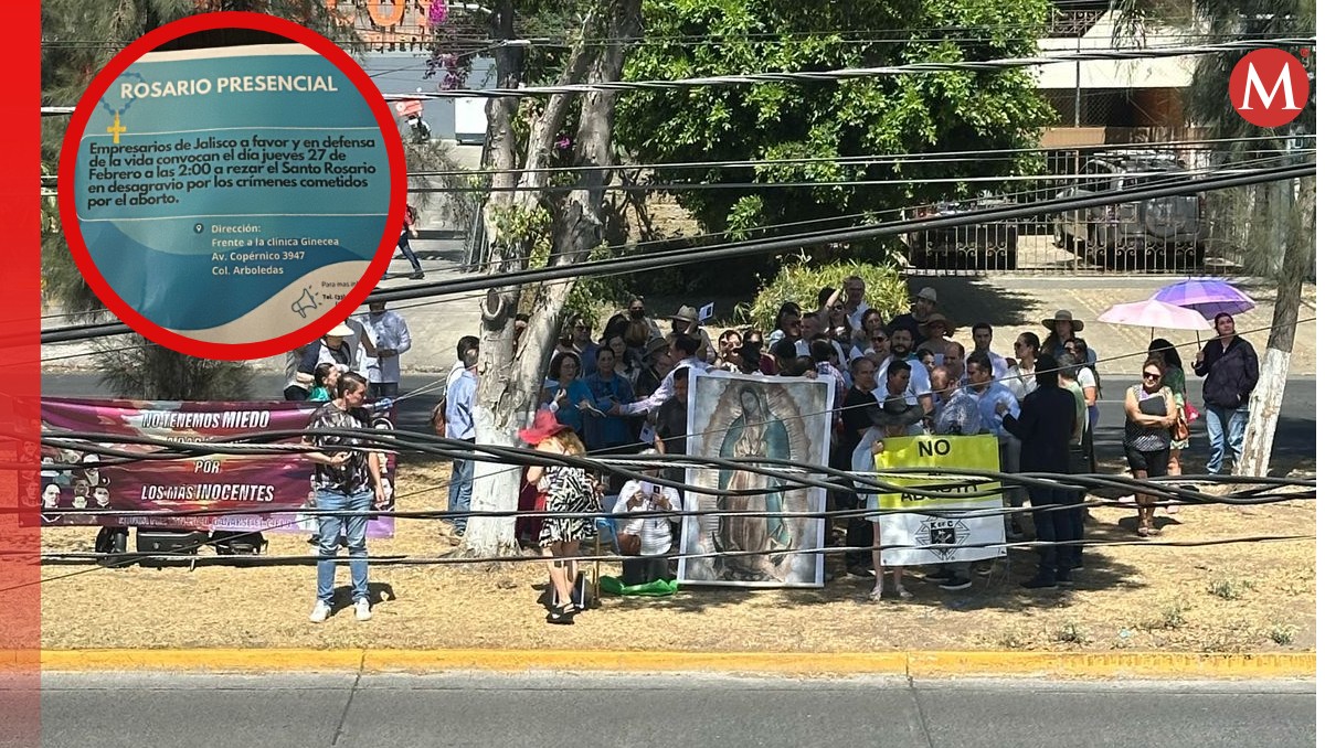 Manifestación de grupos provida  afuera de la Clínica Ginecea. (Especial)