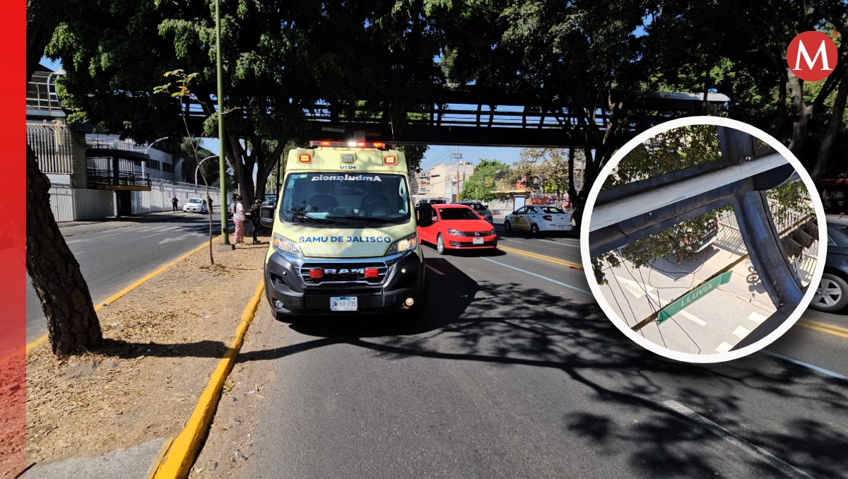 Puente peatonal sigue con problemas pese a que malas condiciones provocan un accidente en Guadalajara (Foto: Juan Carlos Munguía | Diseño: milenio)