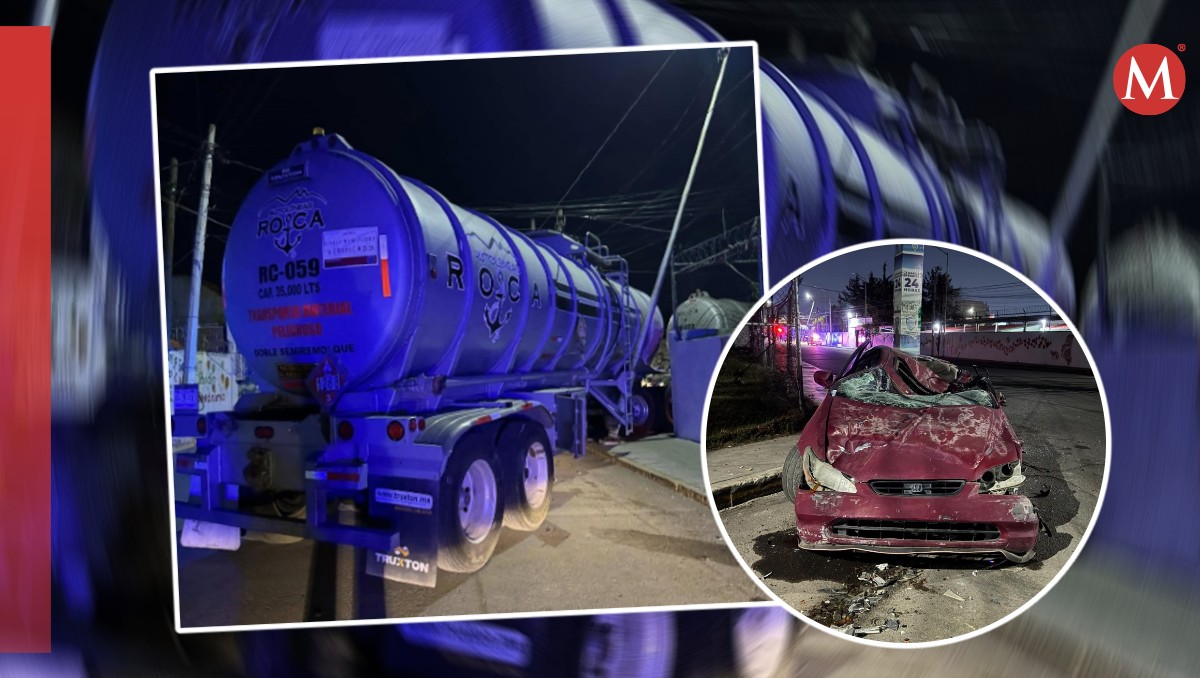 El tráiler quedó abandonado en las calles de Tizayuca tras el fallido intento de robo