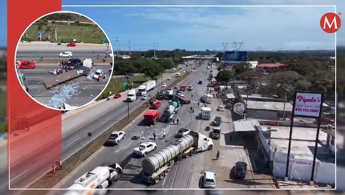 Autoridades atienden obstrucción vial en avenida de la industria Altamira. (Cortesía)