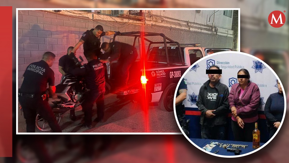 Una pareja de motociclistas fue detenida en la ciudad de Torreón al ser acusados de robo en una tienda de autoservicio en Gómez Palacio. | Especial