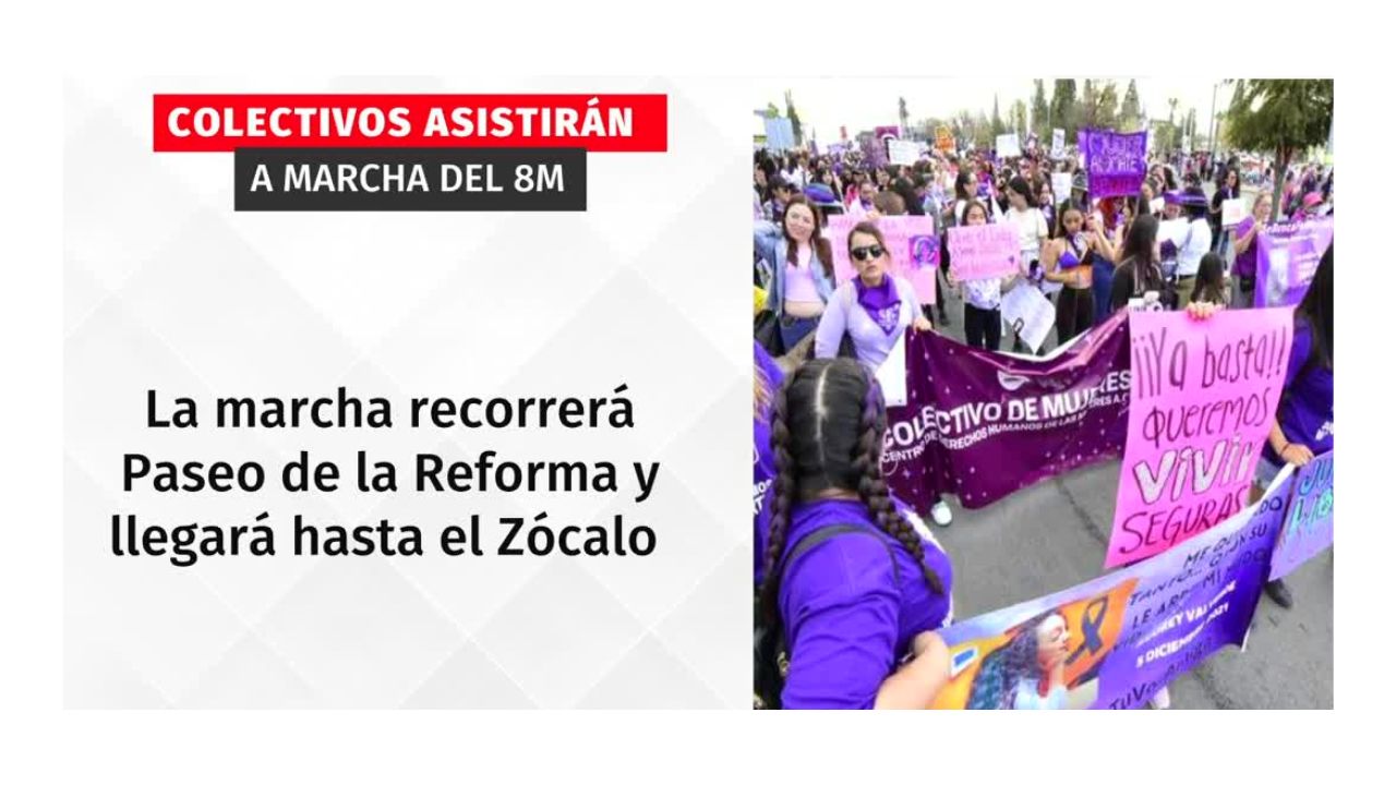 Confirmada la asistencia de colectivos a la marcha del Día de la Mujer 2025 en CDMX
