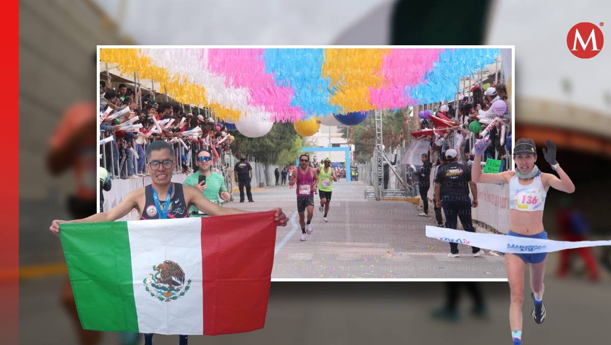 Ganadores del Maratón Lala 2025. l Verónica Rivera y Roberto Amaya