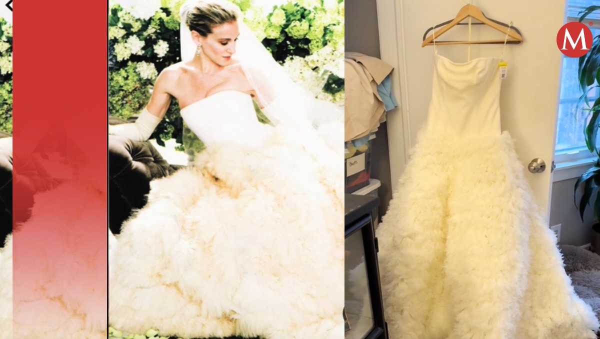 Mujer encuentra un vestido de novia de Carrie Bradshaw de segunda mano. | TikTok