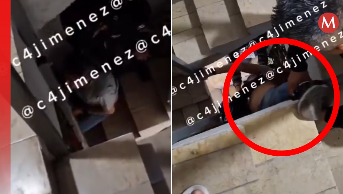 El hombre fue liberado del tercer piso del edificio gracias a la ayuda de los policías. | Especial