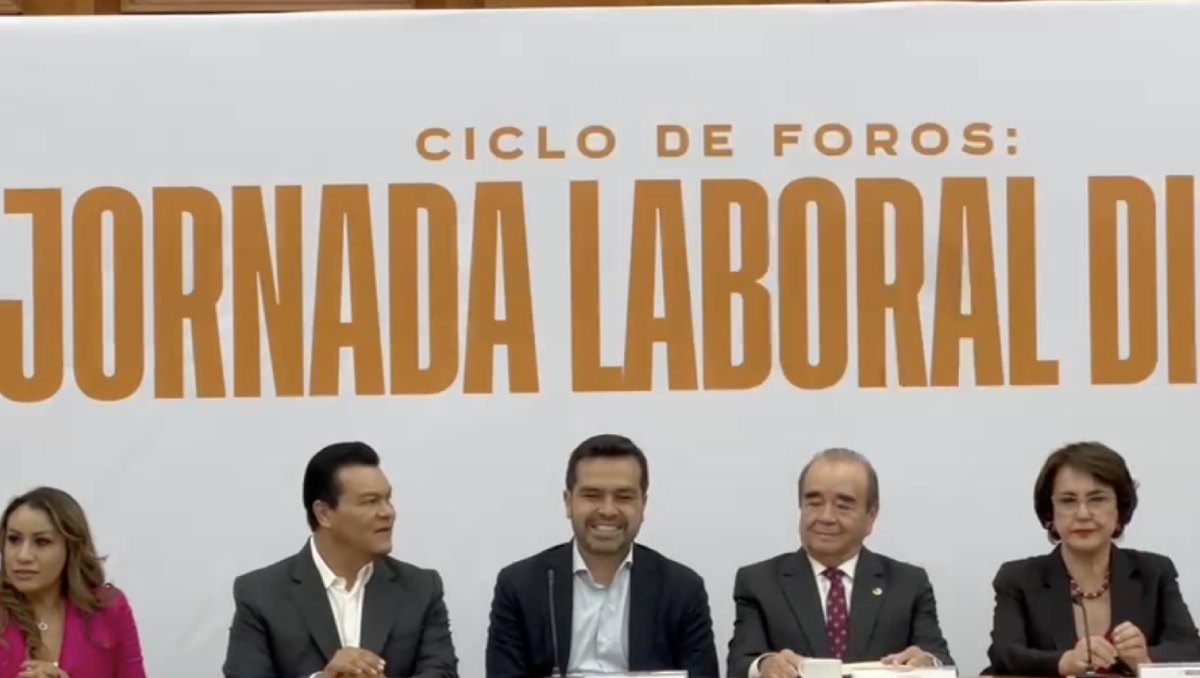 Maynez preside foro por una "Jornada laboral digna" en Edomex. Foto: (Especial)