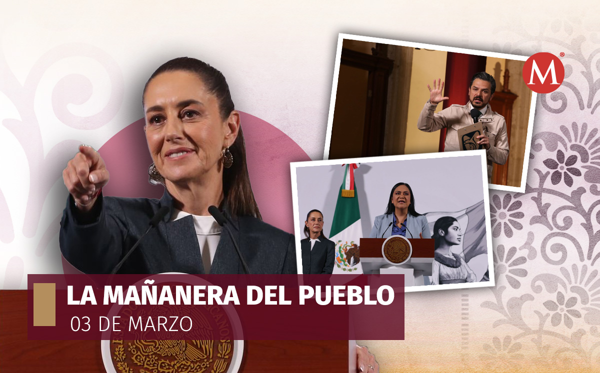 La presidenta Claudia Sheinbaum en La Mañanera del Pueblo desde Palacio Nacional. | Ariana Pérez
