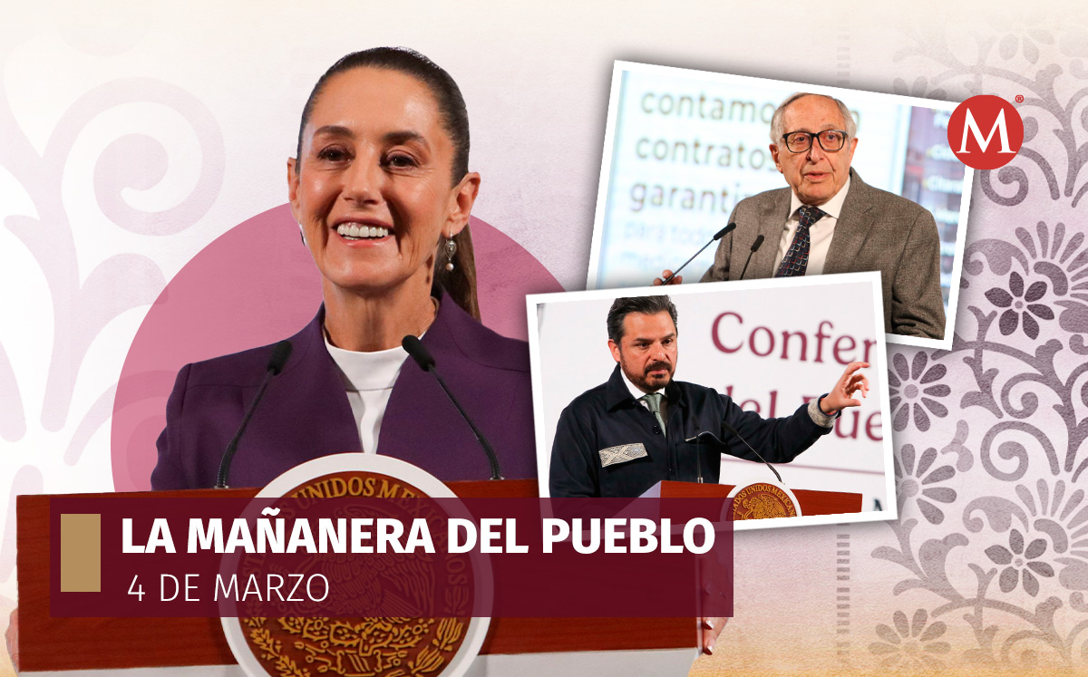 La presidenta Claudia Sheinbaum en La Mañanera del Pueblo desde Palacio Nacional. | Cuartoscuro