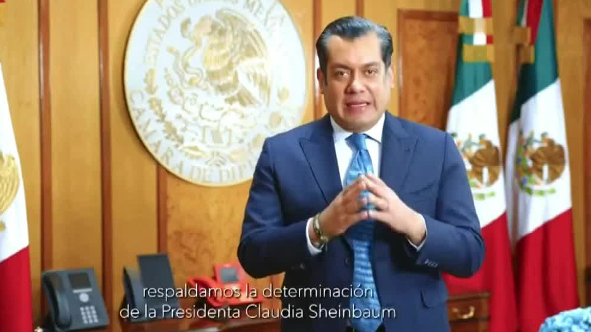 Presidente de la Cámara de Diputados respalda a Sheinbaum tras imposición de aranceles de EU