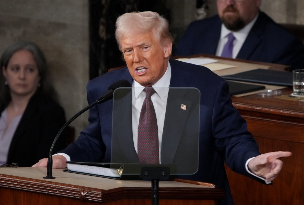 Trump ante el Congreso por su primer discurso en el poder. | AFP