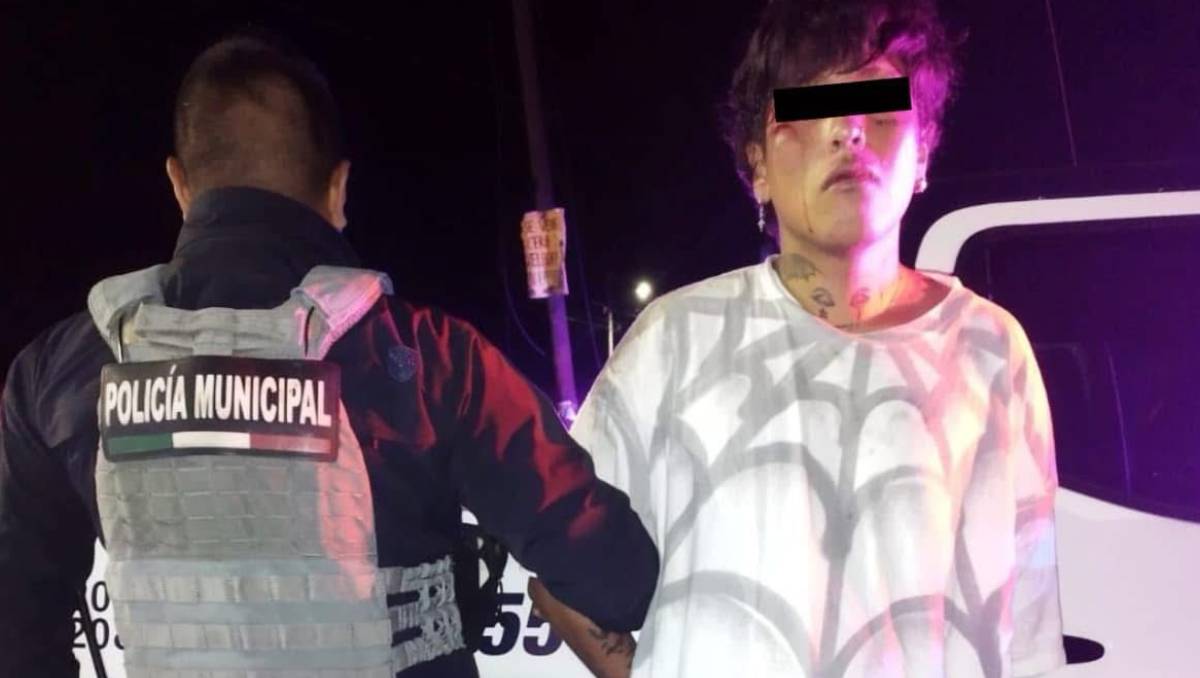 Autoridades detienen a joven por asalto a dos adolescentes en Metepec. | Especial