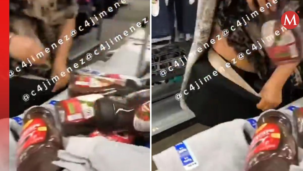 Fardera es captada en video en Bodega Aurrera de Cuautitlán Izcalli. Foto: (Especial)