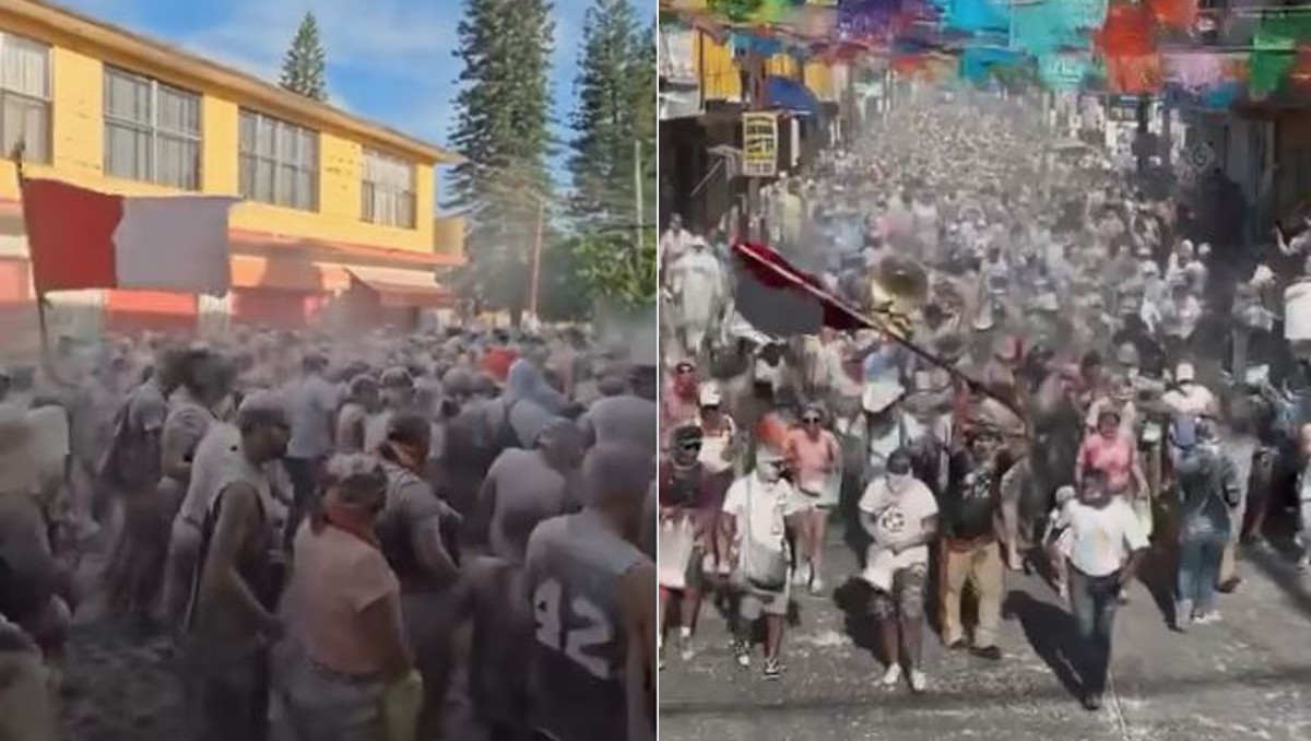 Harinada durante carnaval.