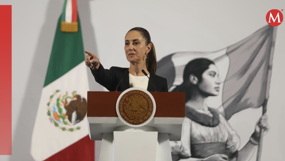 La Presidenta a su llegada al Salón de Tesorería en Palacio Nacional para su conferencia. | Jorge Carballo