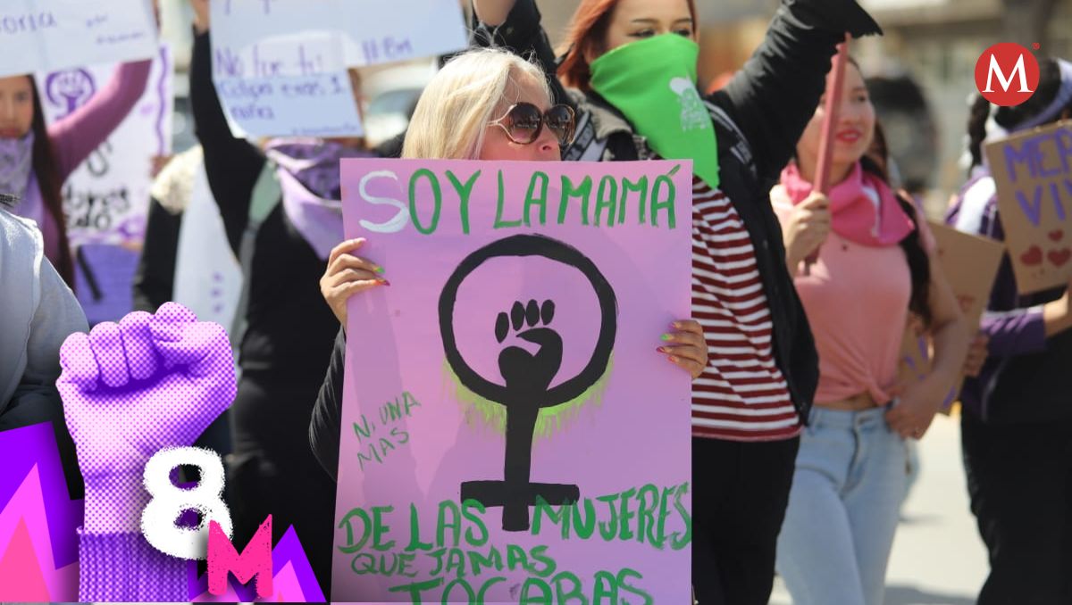 Marcha 8M en Gómez Palacio en 2024. | Rolando Riestra