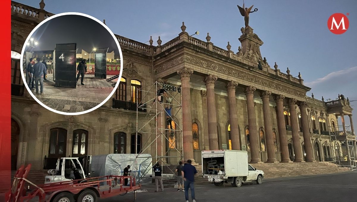 Trabajos en Palacio de Gobierno horas antes del 8M. | Susana Paredes