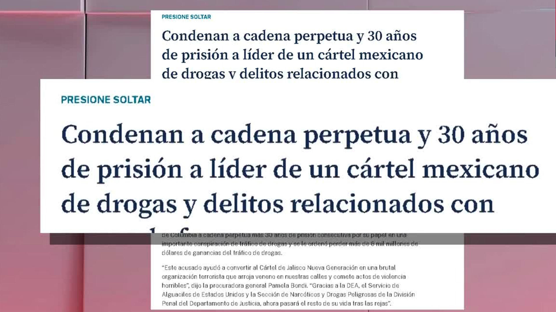DEA manda una advertencia a los Cárteles Mexicanos