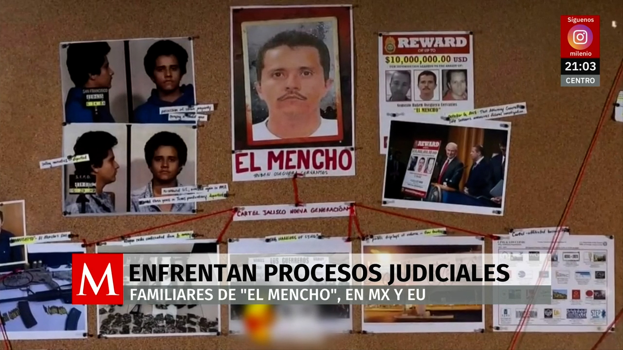 Familiares de 'El Mencho' enfrentan procesos en México y Estados Unidos