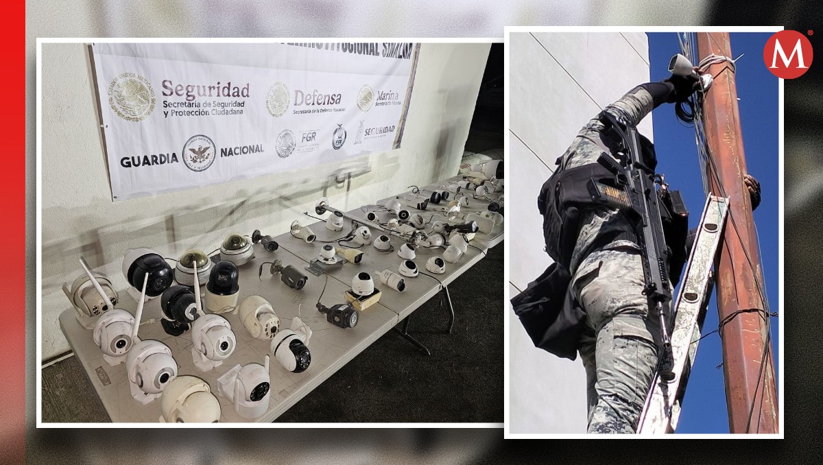 Autoridades retiraron 124 cámaras de vigilancia irregulares en la última jornada en Mazatlán y Culiacán. | SSP Sinaloa