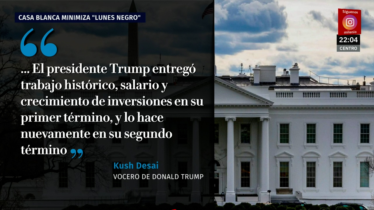 Donald Trump en silencio mientras mercados se hunden en un lunes negro