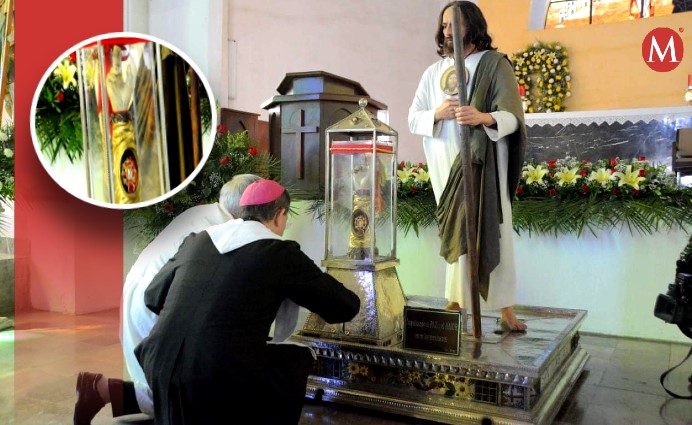 Reliquia de San Judas Tadeo llega a la capital del estado de Tamaulipas. (Cortesía)