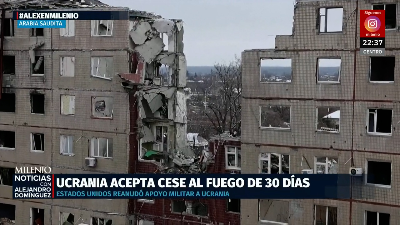 Ucrania acuerda alto al fuego con Rusia por 30 días tras acuerdos con Estados Unidos