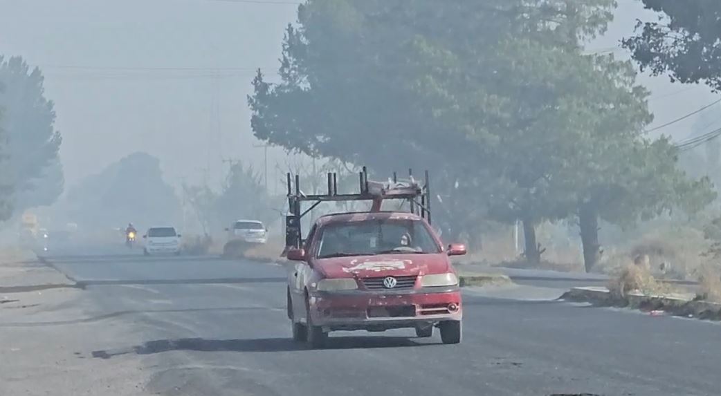 Mala calidad del aire por incendio en Ciudad Sahagún. (Guadalupe Trejo)