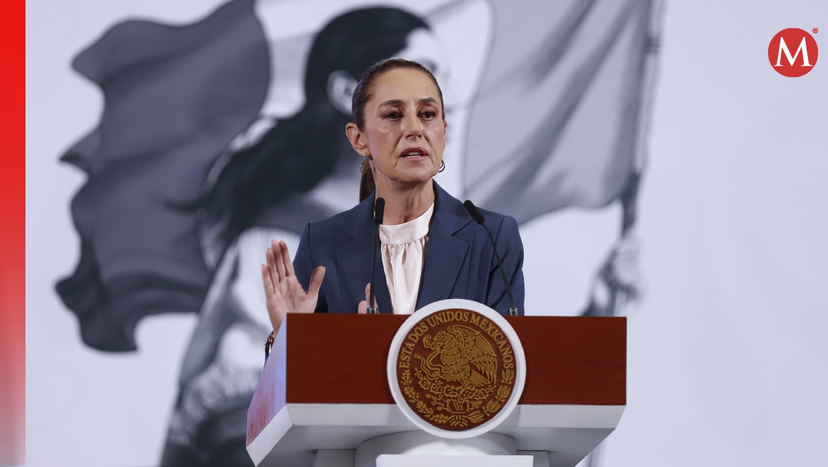 La mandataria desde el Salón de Tesorería llevó a cabo su conferencia mañanera hoy 13 de marzo. | Juan Carlos Bautista