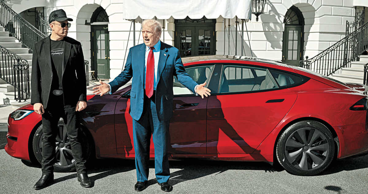 El mandatario organizó un evento en la Casa Blanca para promocionar a la armadora y apoyar a Elon Musk. Mandel Ngan/AFP