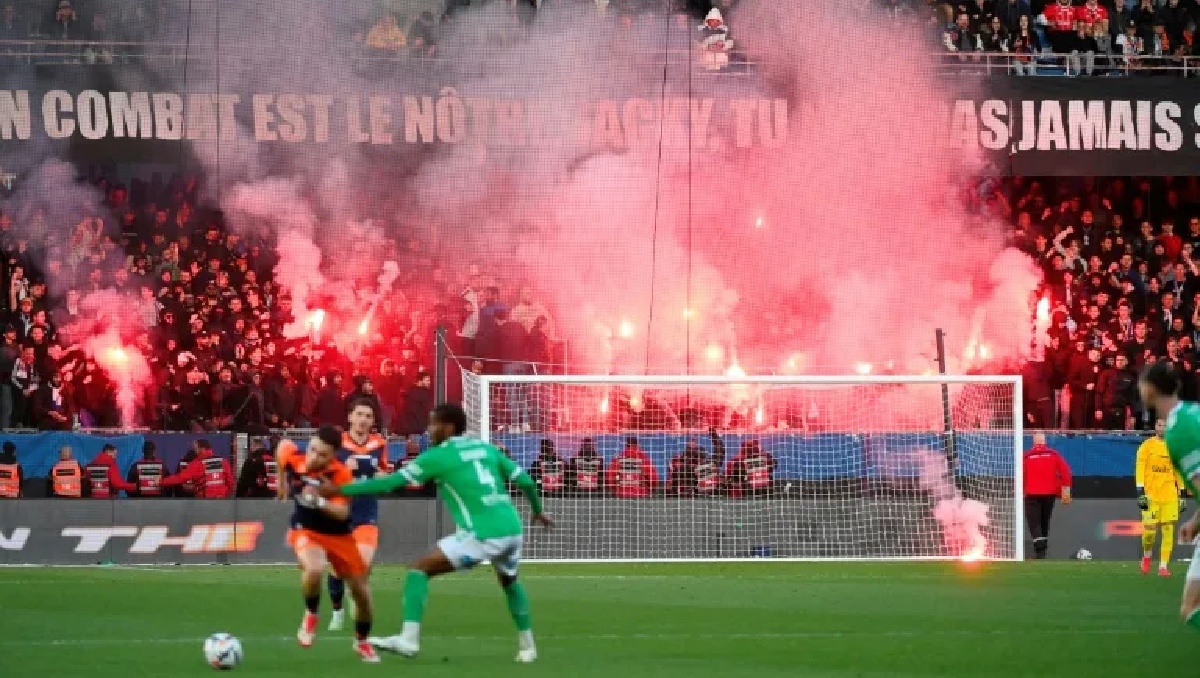 Partido de la Ligue One entre Montpellier y Saint Etienne es suspendido por violencia en gradas (AFP)