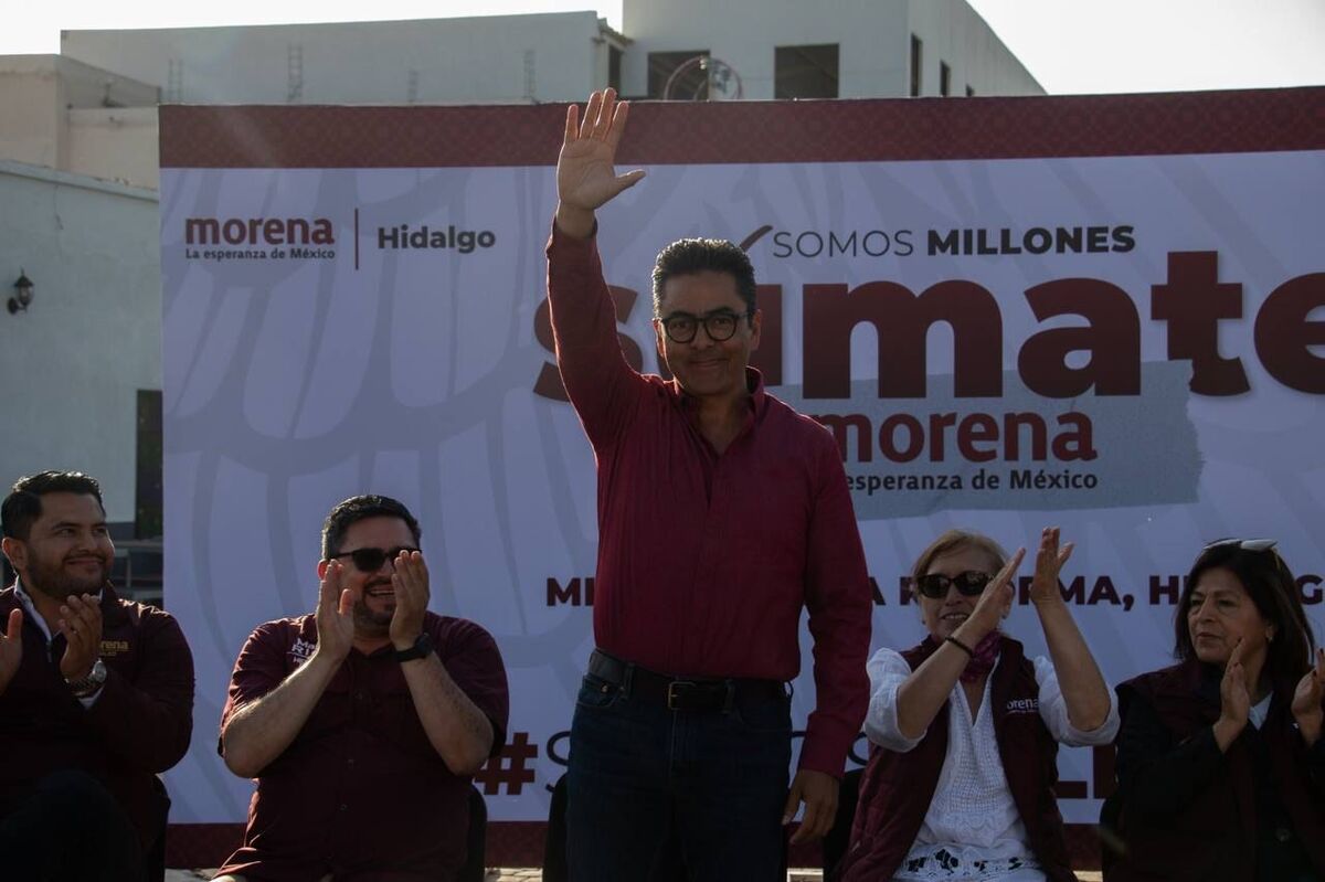 Eduardo Medécigo agradece el apoyo de la militancia durante el evento en Pachuquilla