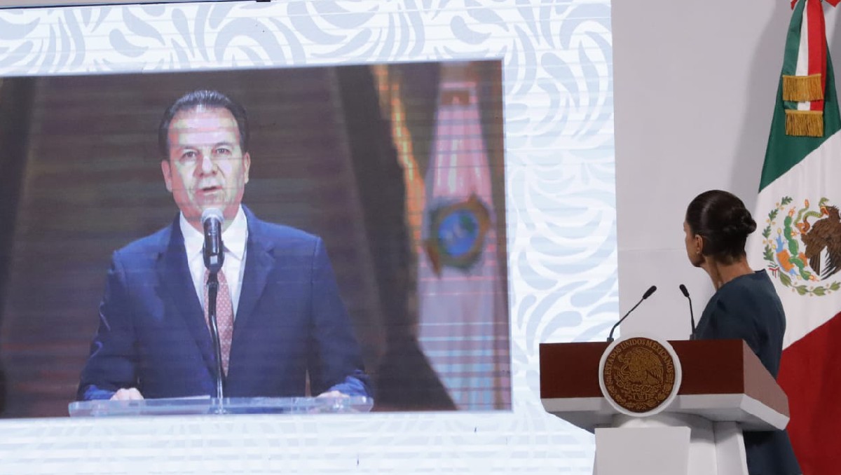 Participación del gobernador de Durango, Esteban Villegas. Foto: Jesús Quintanar